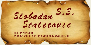 Slobodan Staletović vizit kartica